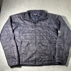 Patagonia Nano Puff Jacket Mens Small 84212 Navy Quilted Puffer Coat Outdoors